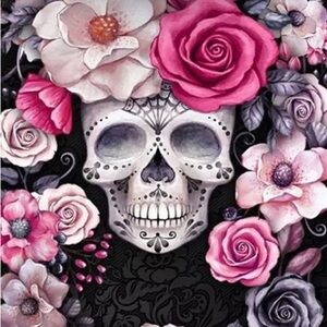 New 7 Diamond Painting kits Skulls Dogs puppies hearts scenery Round drill